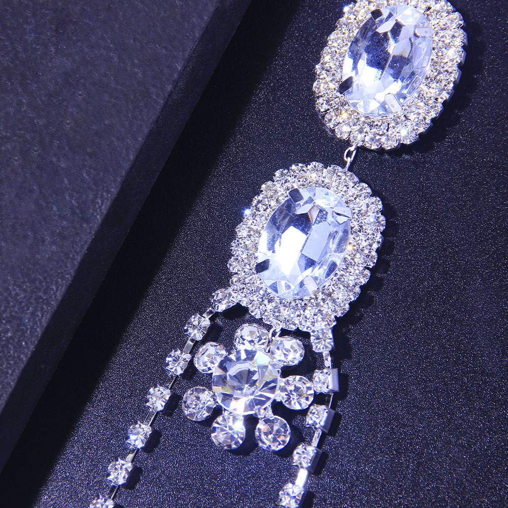 Elegant Statement Jewelry Crystal Rhinestone Body Chain Necklace